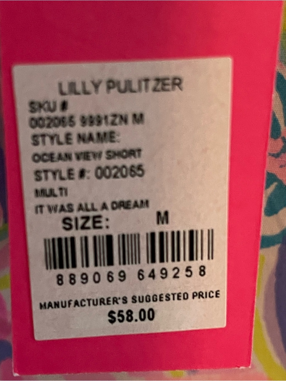 Lilly Pulitzer Pink Multi Floral Bermuda Shorts - Picture 2 of 2